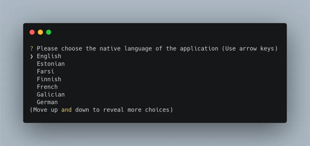 Native Language Choice
