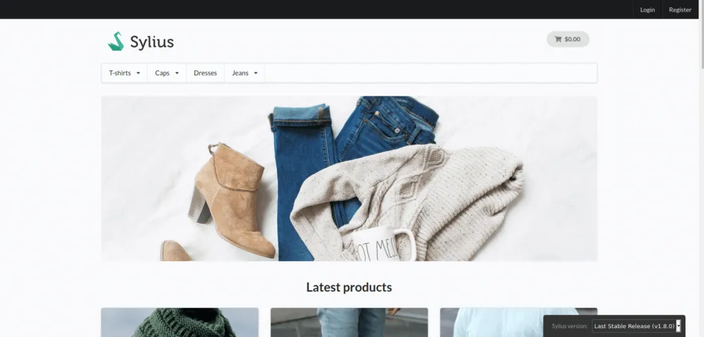 Page du site généré